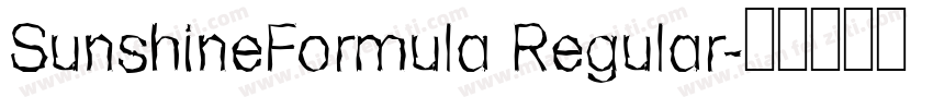 SunshineFormula Regular字体转换